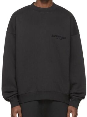 Essentials of god Men's Charcoal Gray Crewneck Sweatshirt